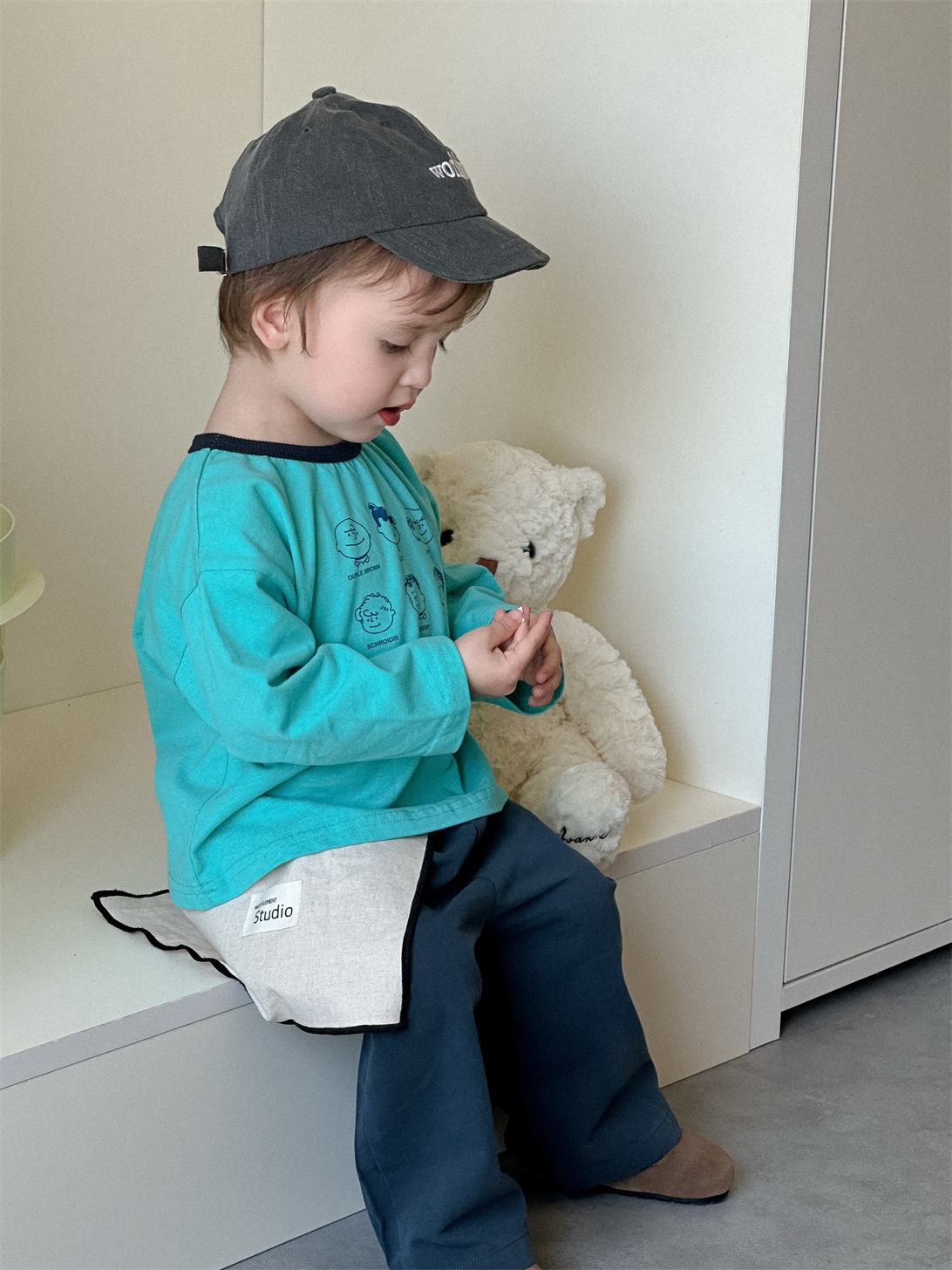 Ropa Infantil Otoño 2025 Nuevo Estilo Coreano Ropa para Niños Conjunto de Otoño para Bebés Niños Camiseta con Estampado de Dibujos Animados Pantalones Casuales image 5
