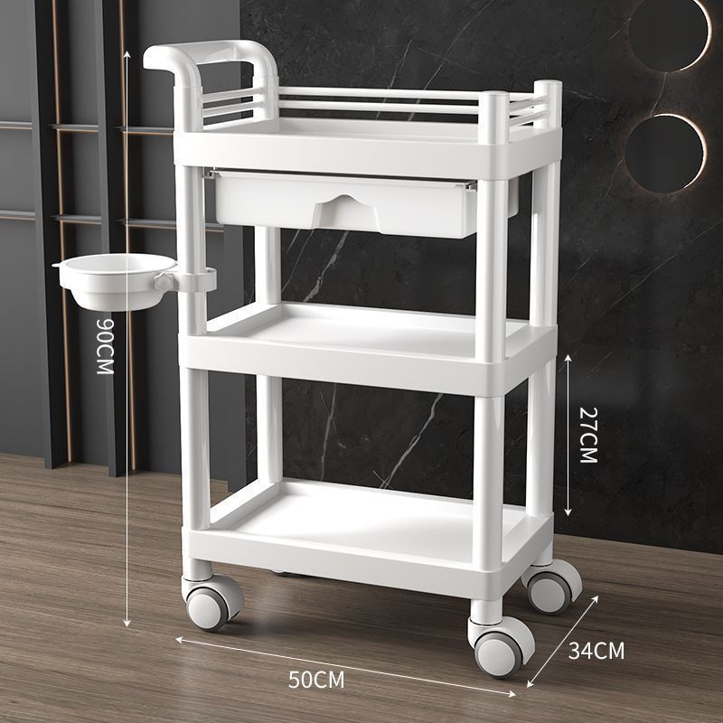 美容室専用トロリー、移動式手押し美容トロリー、収納ラック、器具、家庭用ツールカート|undefined
