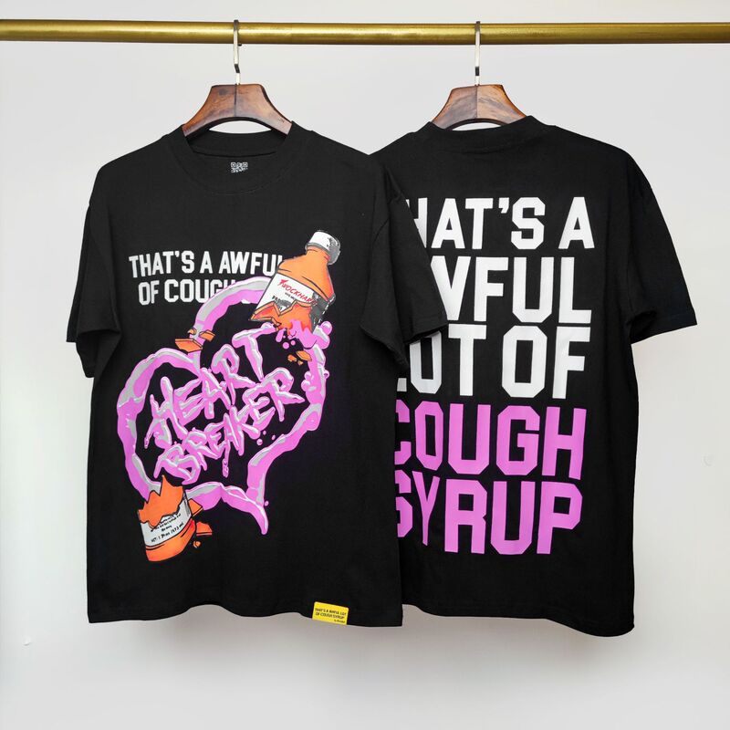 国境を越えた高品質THAT'S A AWFUL LOT OF COUGH SYRUP咳止めシロップ純綿Tシャツ|undefined
