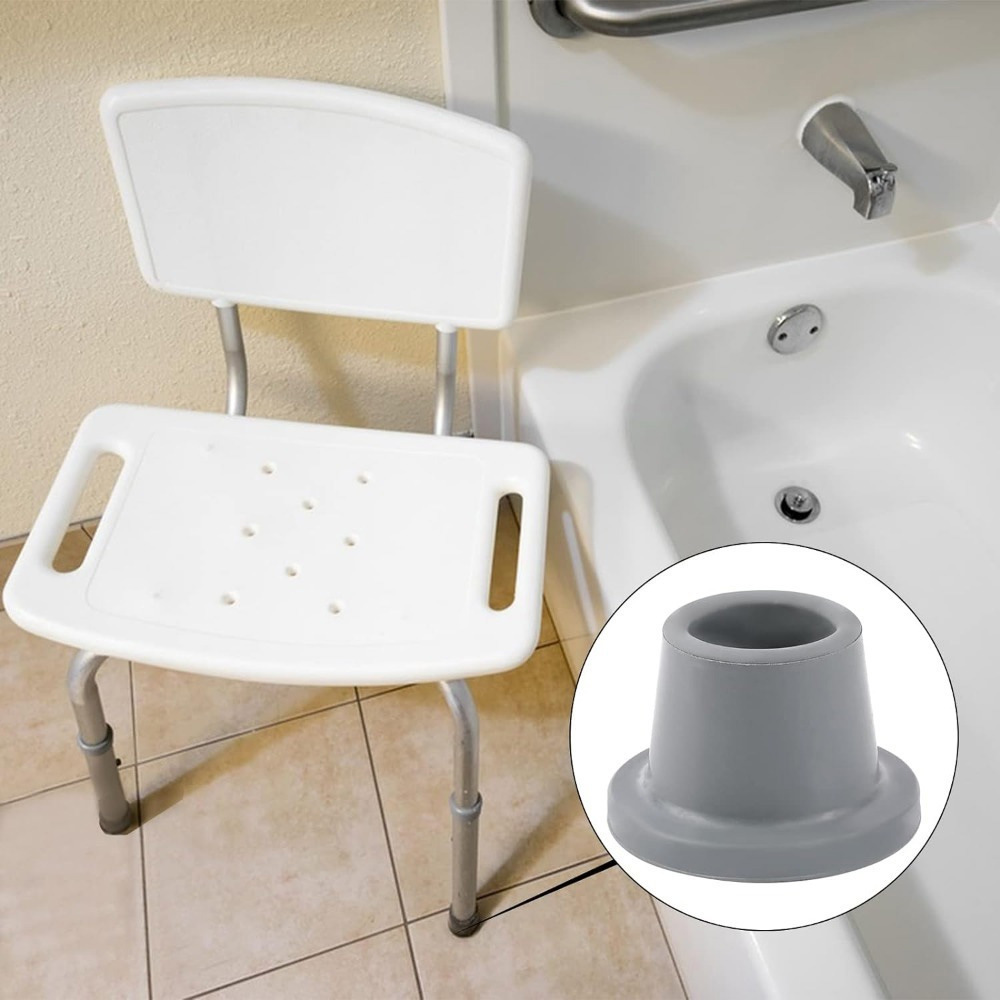 Bath Chair Non-Slip Shower Stool Replacement Foot Cover Shower Chair Shower Chair Bath Seat Suction Cup Foot Non-Slip Cover Bathroom Chair Cover