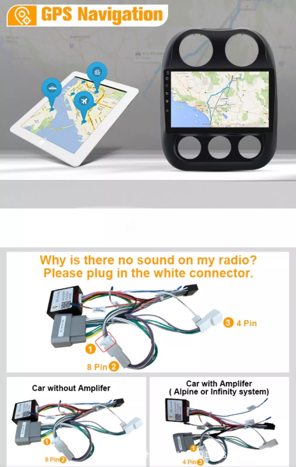 For Jeep Guide 09-16 car navigation wireless Carplay Android car navigation all-in-one