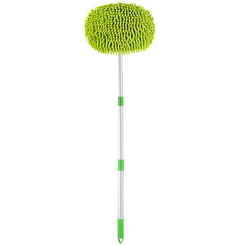 Auto supplies retractable three-section chenille car wash mop wax brush duster car cleaning car wash wax mop