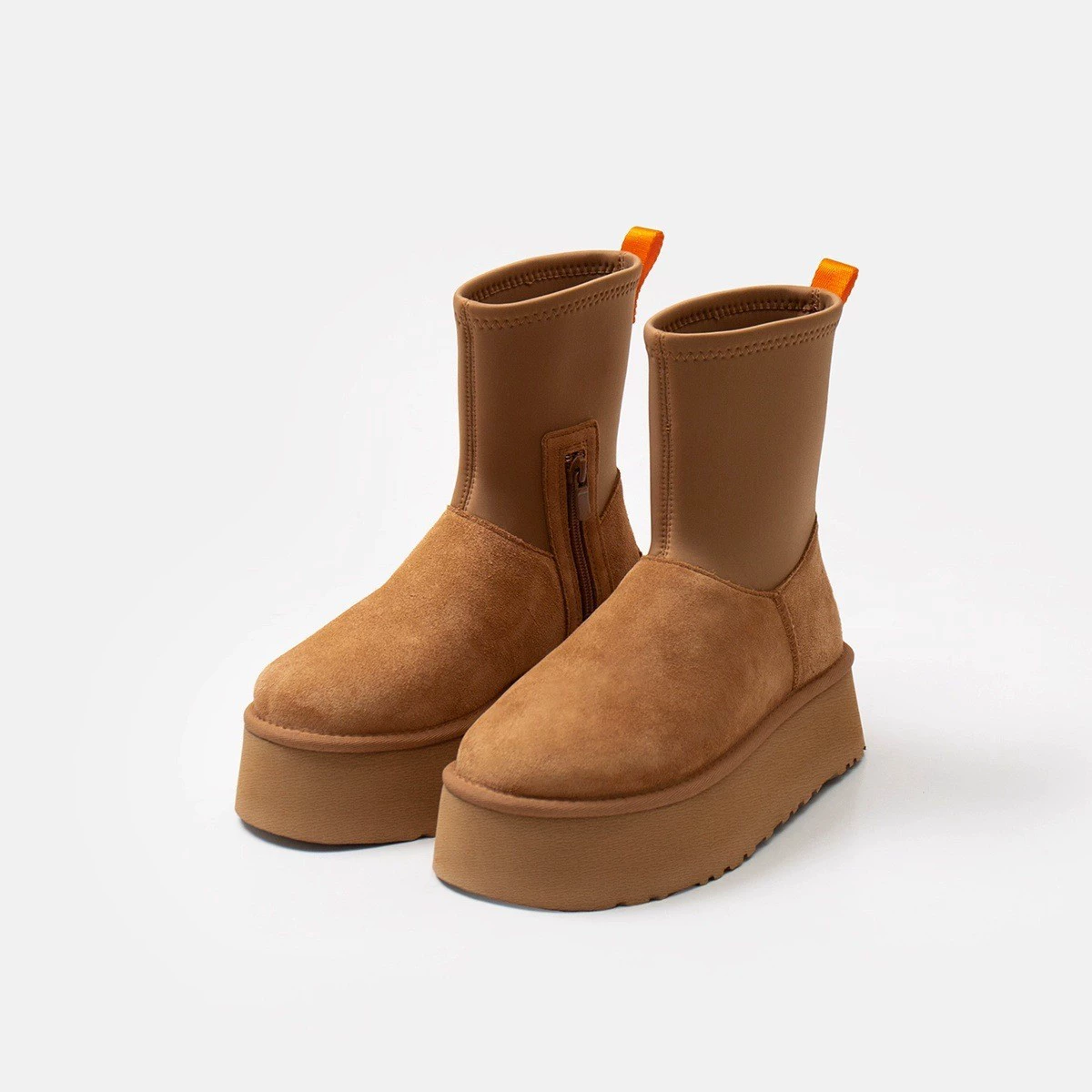 Модные зимние ботинки Melard на толстой подошве, из хлопка, для женщин, 2024 года, новые, с эффектом увеличения роста, теплые, эластичные, на высокой подошве.