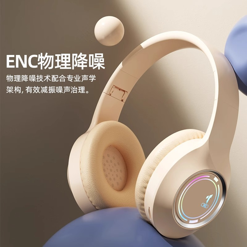 公式本物のヘッドマウント Bluetooth ヘッドセット 2025 新しい重低音ノイズリダクションゲーム、マイク通話付き、超長いバッテリー寿命|undefined