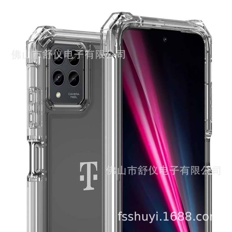 SuiTable for Realme Narzo 50 5G TransparenT ProTecTive Cover TCL 405 T506D FrameD anD Film Mobile Phone Case