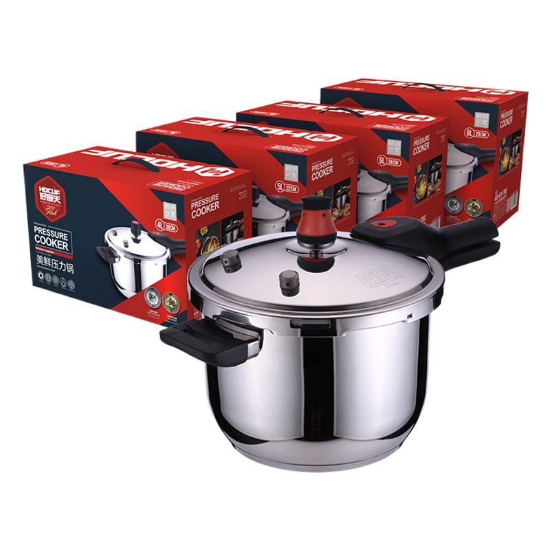 Olla a presión de acero inoxidable 304 olla a presión de gas doméstica olla comercial a prueba de explosiones olla de gran capacidad cocina de inducción universal