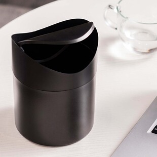 Cross-border Black Mini Trash Can Creative Desktop Trash Can Classification Car Flip Crocker Sanitary Ware Ashtray