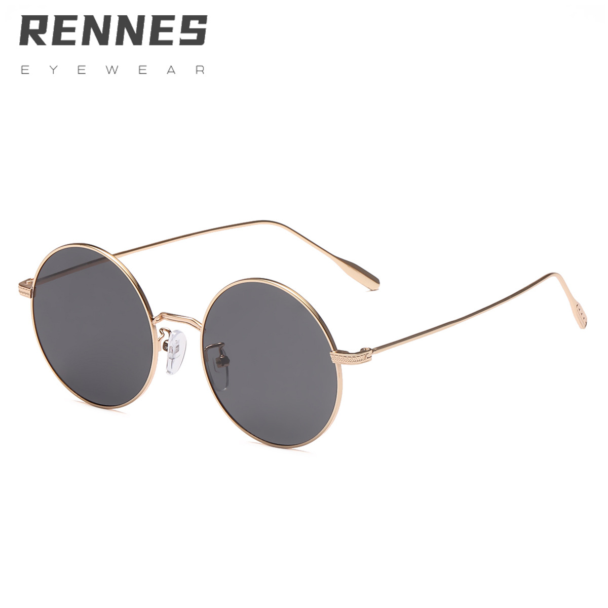 2022 nuevo metal marco redondo gafas de sol transfronteriza Marina película de color gafas de sol decorativas gafas de sol femeninas 30073