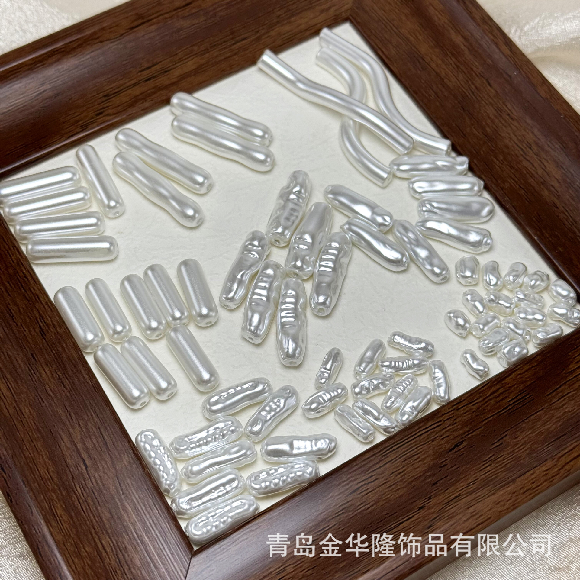 Glass Long Strip Pearl Toothpicks, Irregular Imitation Pearl Straight Hole Beads, Baroque Necklace Accessories, DIY Jewelry