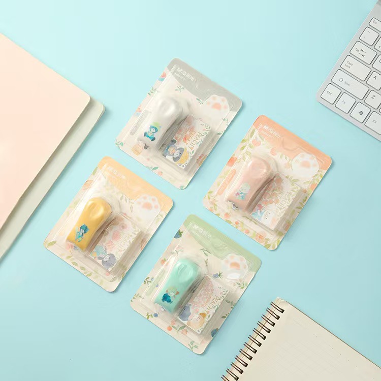 Chenguang 문구 No. 12 스테이플러 Naughty Meow Meow Cat Claw 세트 학생 바인딩 사무용품 스테이플러 세트