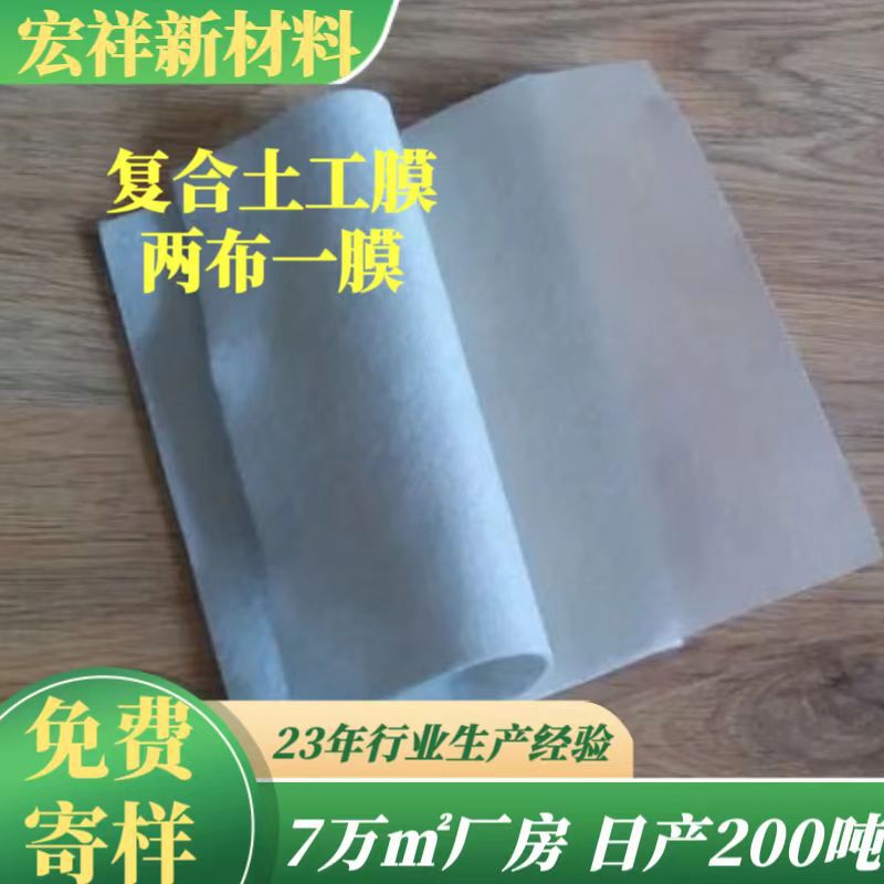 厂家供应非织造布土工膜人工湖防渗膜900g长丝复合土工膜