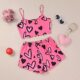 2025 New Cross-border Multi-printed Milk Silk Crown Casual Home Clothes Shorts Sling Women's Two-piece Set