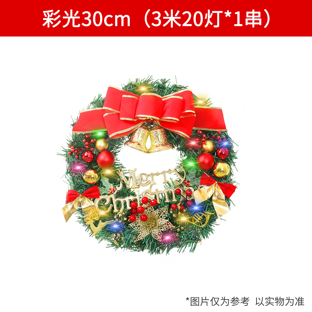 Decoraciones de Navidad con luces guirnalda ventana diseño puerta colgante cálido anillo ratán luz sitio diseño apoyos guirnalda