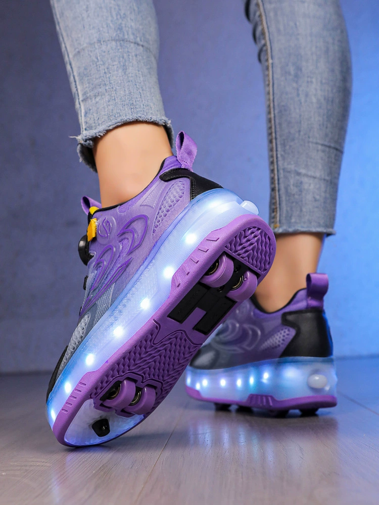 斯耐龙 Shoes on four wheels, детские двуколёсные коньки для мужчин и женщин, для пожилых, для учеников начальной школы, (Cross-border trading), для начинающих