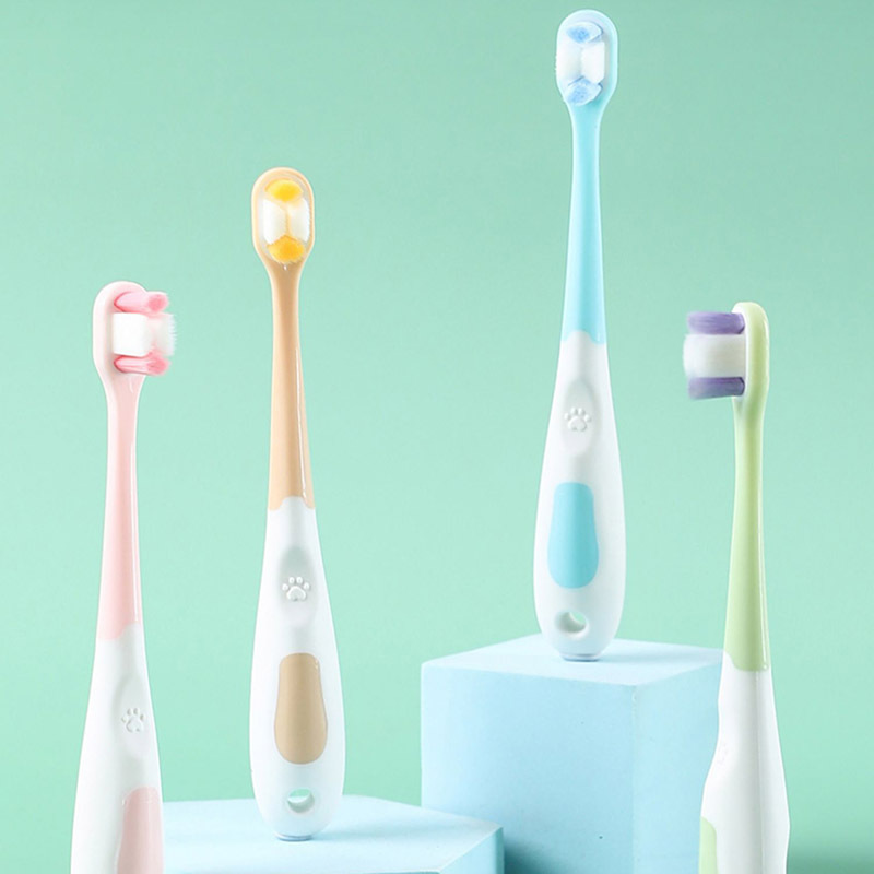 Children's toothbrush small head soft hair 2-3-6-12 years old baby children's Rose toothbrush single installation does not hurt the gums