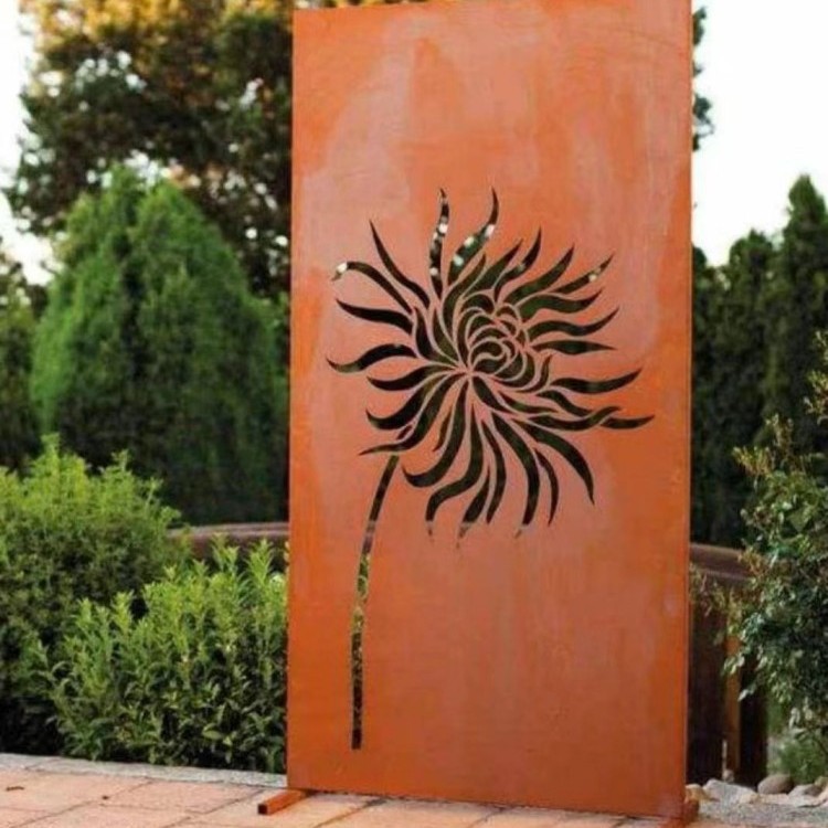 新耐候钢板焊接加工耐磨景墙景区观赏板刻字切割耐候钢品博涵