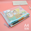Cute cartoon nylon pencil case for folders with zipper for elementary school students, storage bag