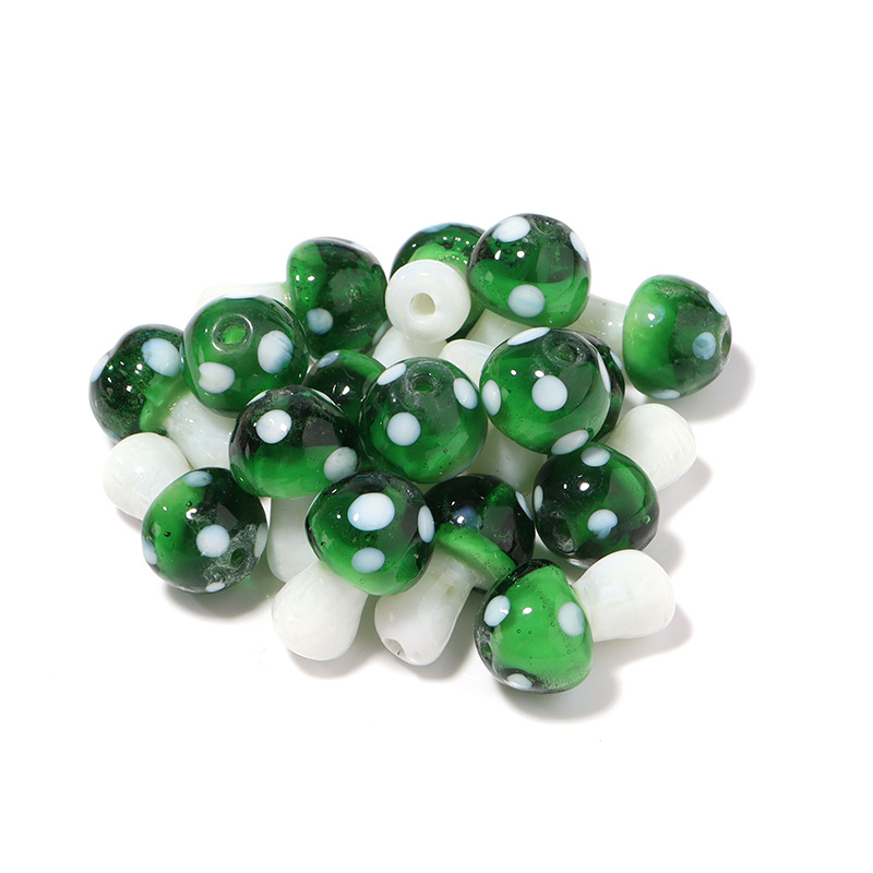 10 PCS/Package 16 * 11mm Glass Mushroom Beads display picture 18