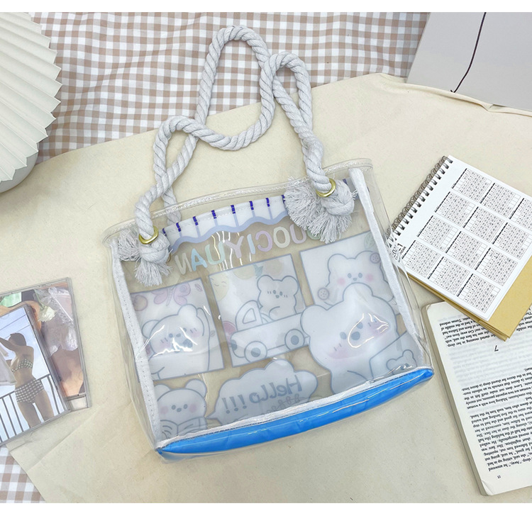 Wholesale Cute Little Bear Bunny Transparent Pvc Shoulder Messenger Bag Nihaojewelry display picture 31