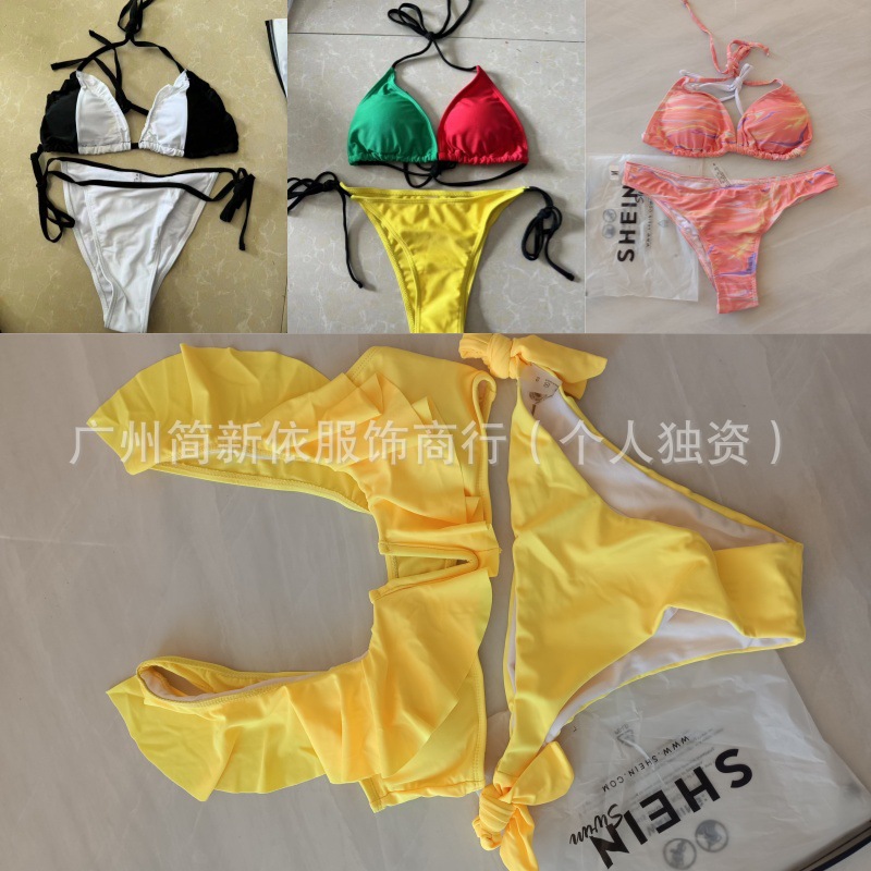 Shein transfronterizo Europa y los Estados Unidos comercio exterior moda de tres puntos Shein trajes de baño de cola miscelánea estilo de lote mixto más