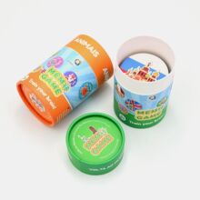 厂家纸筒彩色印刷彩铅圆筒圆形纸筒罐圆筒礼品包装盒深圳厂家直供