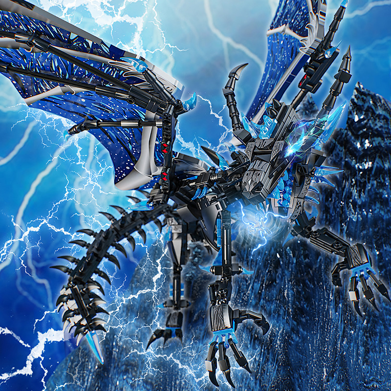 Leyi Building Block 68258 Ice Fire Dragon Juguetes para niños Regalos en caja grande Regalos para niños y niñas al por mayor Caja de regalo de supermercado