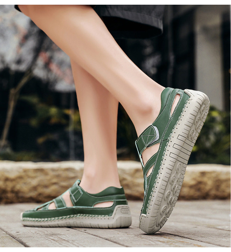 Dép sandal nữ quai ngang đế bằng dệt mềm nhẹ chống trượt đi biển — 2509 màu, 2509 màu hồng, 2509 quả mơ, 2509 xanh chi tiết 18