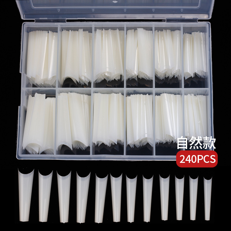 Suministro directo transfronterizo alargado Denim clavo cabeza plana francés falso clavo alargado pieza de clavo sin costura 240 piezas en caja en stock