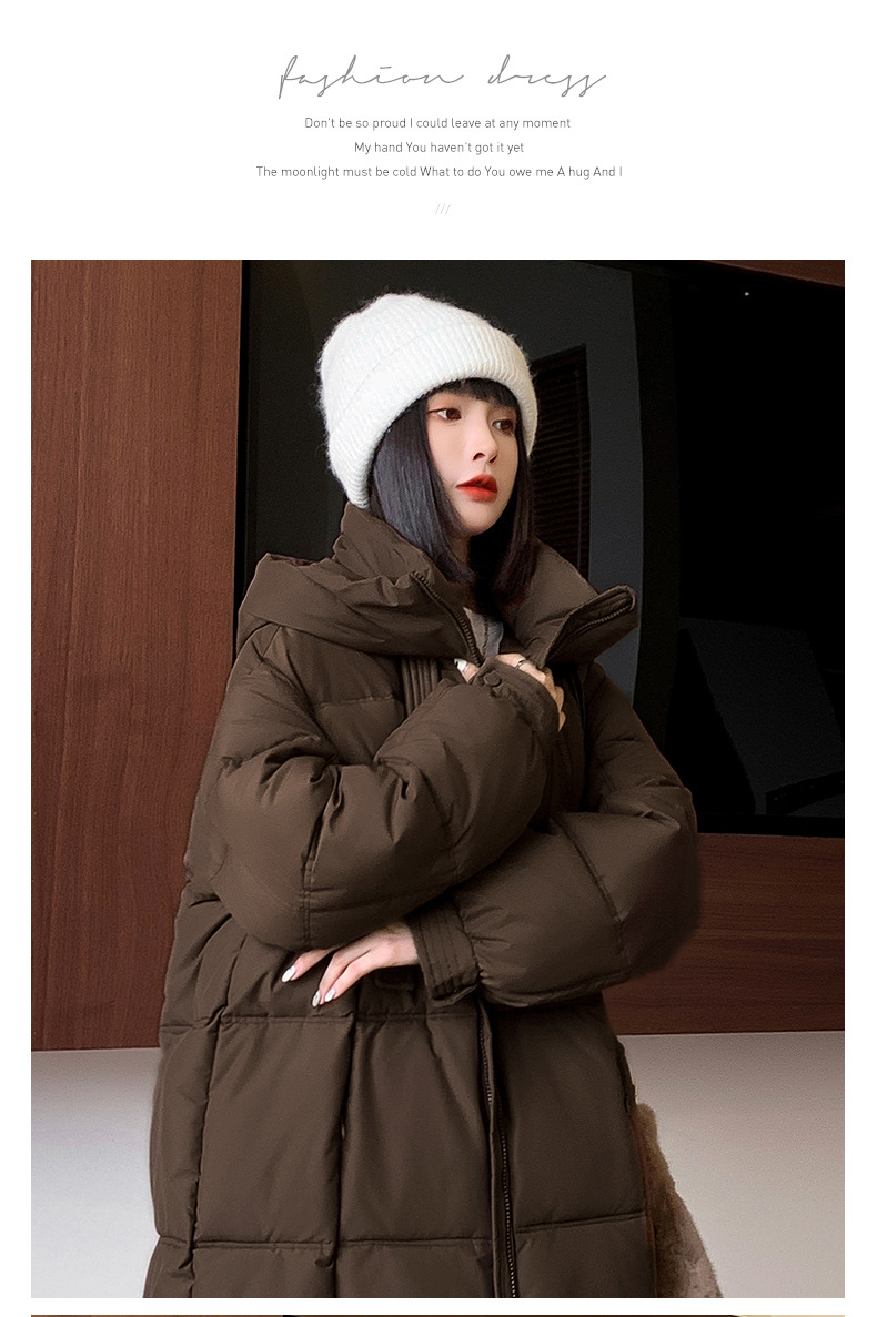 Women's Clothing Women's Thick Down Cotton Coat Long Overcoat Korean Loose Puffer Jacket Winter Warm Hooded Parka With Detachable Hood​_ecoleips.com