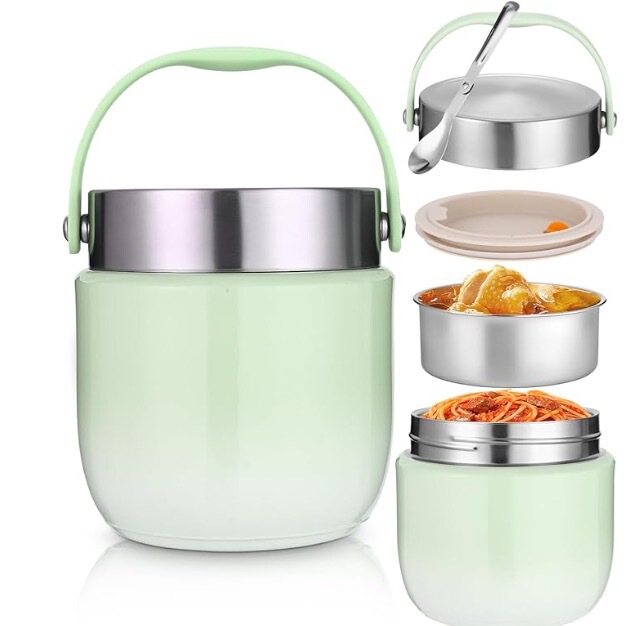 Double-Layer Insulated Lunch Box 24-Hour Winter Extra-Long Bucket Office Worker with Lunch Bucket 2025 New Stainless Steel Soup Kettle