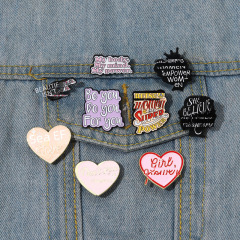 新款創意英文字母個性徽章小飾品毛衣圍巾百搭金屬絲巾扣別針配飾