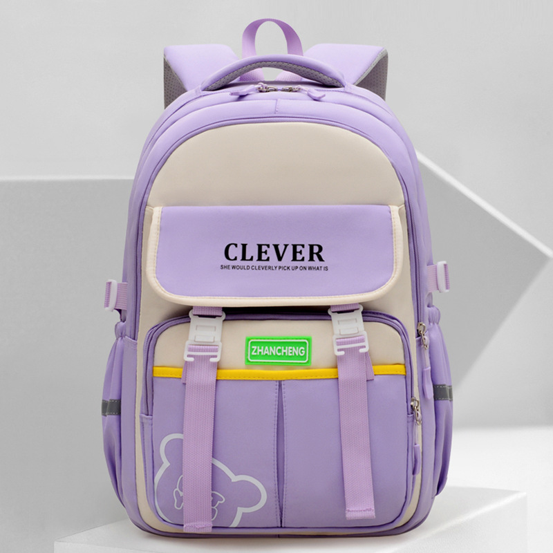 Mochila escolar transfronteriza, mochila de hombro de gran capacidad para niñas, nueva mochila para niños de grado 45 o 56