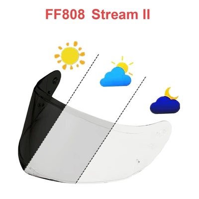 Dəbilqə (Kaska) aksesuarları — / Stream Ii Helmet Lens - ff808-transparent-to-dark-black