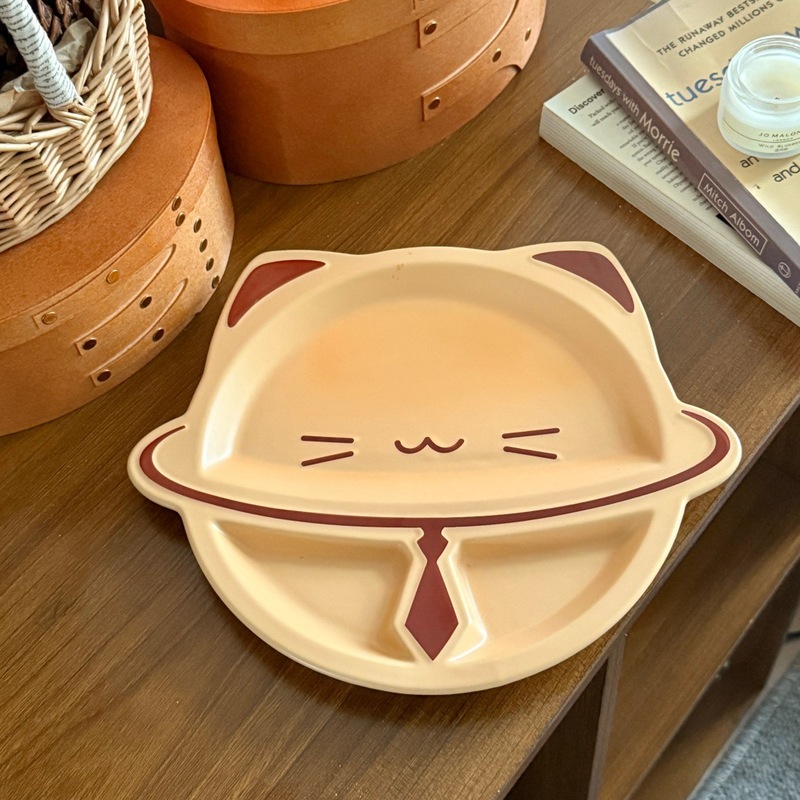创意卡通烤面包小猫系列陶瓷分餐盘餐具套装学生宿舍家用送礼|undefined