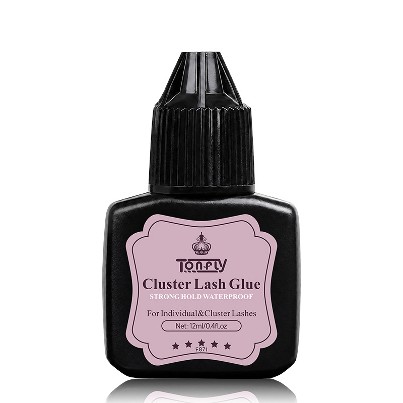 TONLFY Eyelash Extension Glue Odorless Open-Eye False Eyelash Glue 12ml Eyelash Beauty Tool Easy to Use All in English