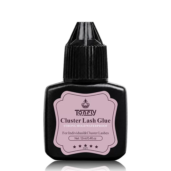 TONLFY Eyelash Extension Glue Odorless Open-Eye False Eyelash Glue 12ml Eyelash Beauty Tool Easy to Use All in English