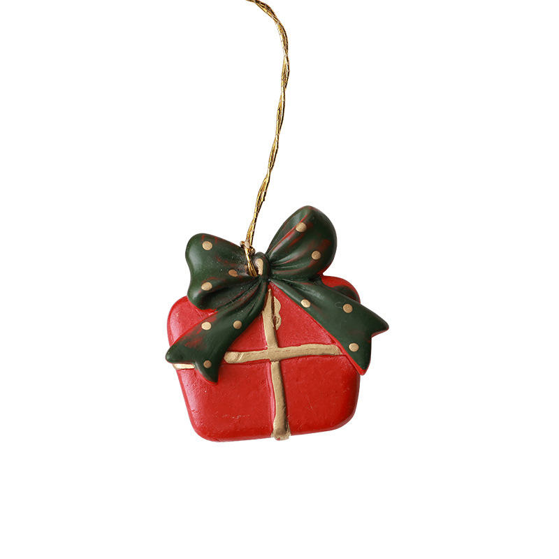 Buscando madera pequeño viejo muñeco de nieve colgante mini resina accesorios de paquete de regalo decoración de Navidad colgante micro paisaje