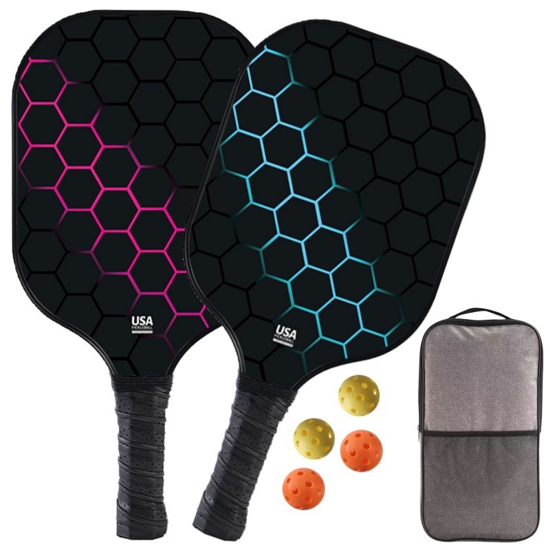 Cross-border exclusive supply: fiberglass pickleball paddle with PP honeycomb core, suitable for beginners, training, recreational play, and competitive matches