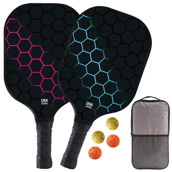 Cross-border exclusive supply: fiberglass pickleball paddle with PP honeycomb core, suitable for beginners, training, recreational play, and competitive matches
