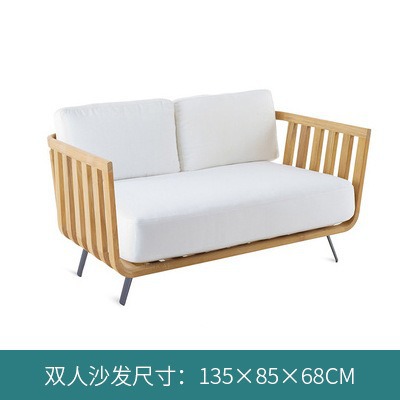 Fábrica personalizada sofá al aire libre patio teca caña sofá grupo villa caña sofá jardín ocio muebles al aire libre