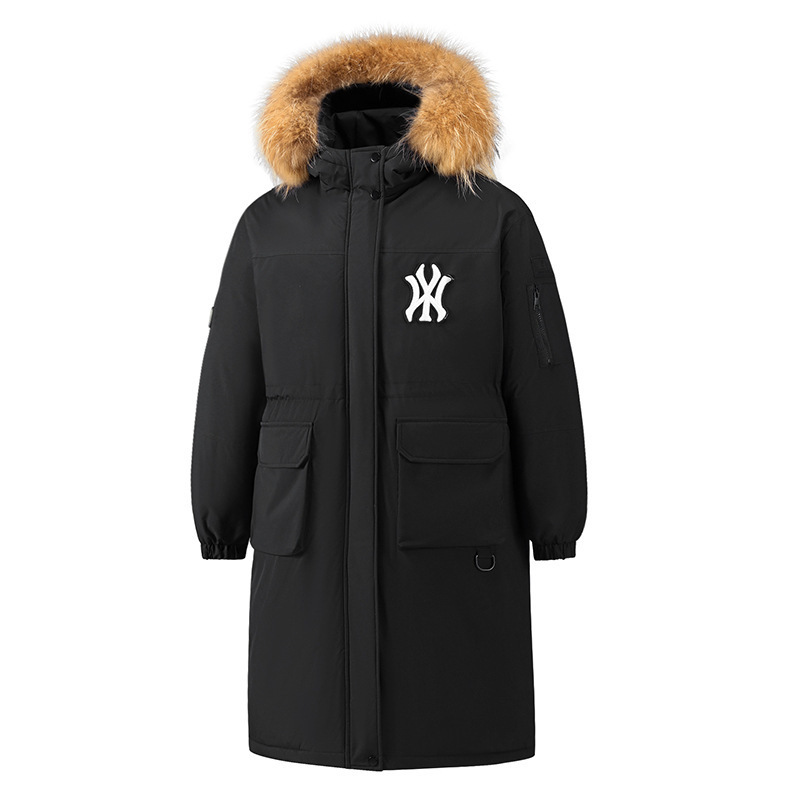 겨울 의류 새로운 야외 커플 의류 다운 재킷 트렌디 한 중간 길이 겨울 모자 따뜻한 다운 재킷