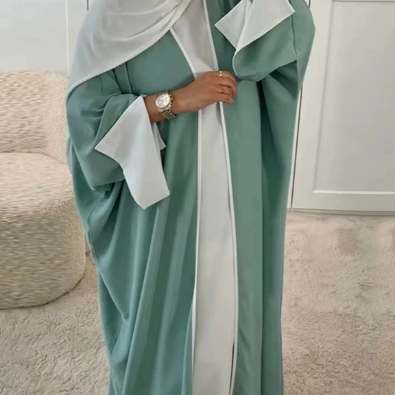 Loriya2024 AliExpress Dubai турецкий рукав летучей мыши боковой кардиган abayaLR885