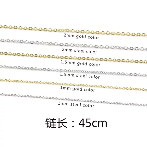 Fashionable Minimalist Stainless Steel Cross Chain Necklace European and American Versatile Trendy Handmade DIY Jewelry Chain O-Shaped Chain