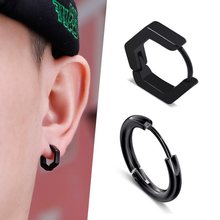 耳环2024新款潮耳钉男个性黑色耳饰品韩国气质不对称嘻哈单只耳扣
