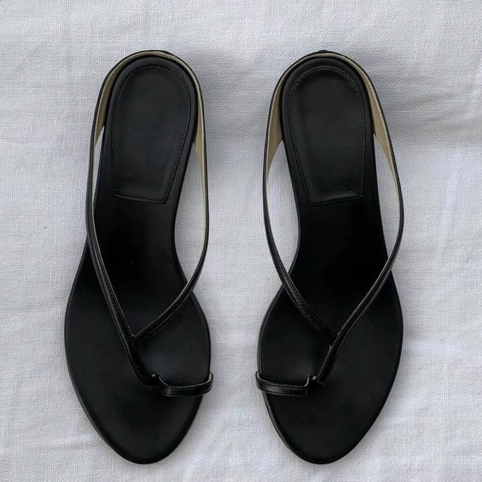 Small design flip flops, summer slippers, universal slide, shoes, trend of season, 2025 years
