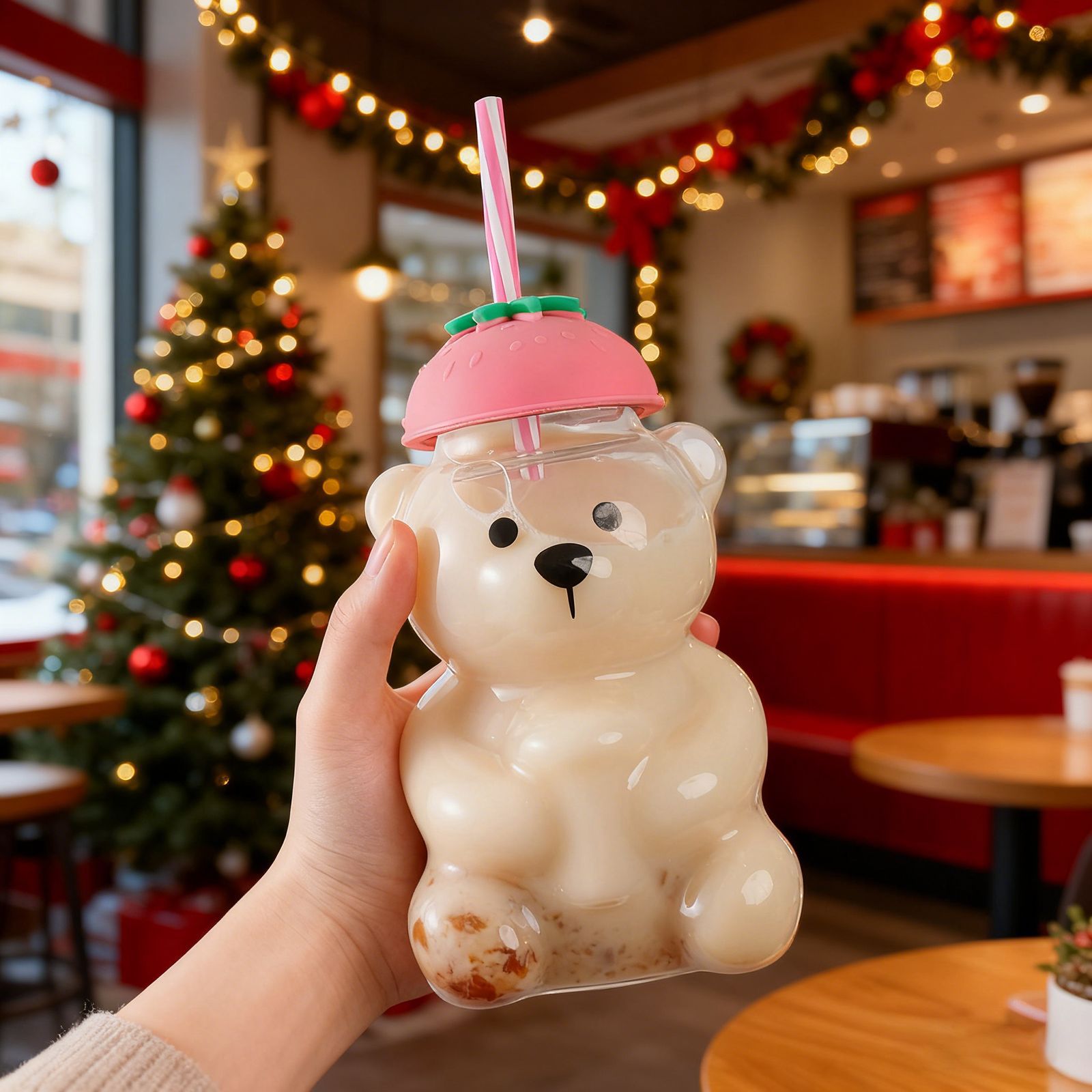 Glass Bear Cup Limited Edition Taza de arco de vidrio de café