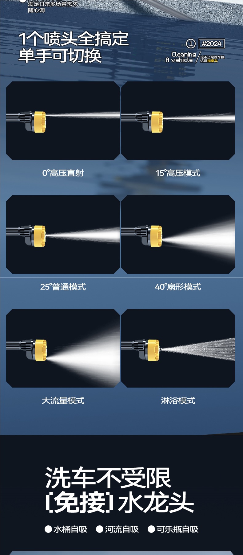 Wireless Car Washing Machine, Household High-Pressure Water Gun Cleaning Artifact, Car Charging, High-Power Lithium Battery, Powerful Booster