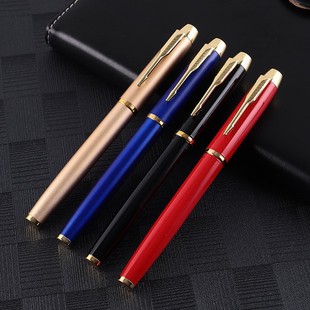 Plug-In Business Metal Signature Pen Office Meeting Ball Pen Can Be Customized with Logo Advertising Event Commemorative Gift Pen