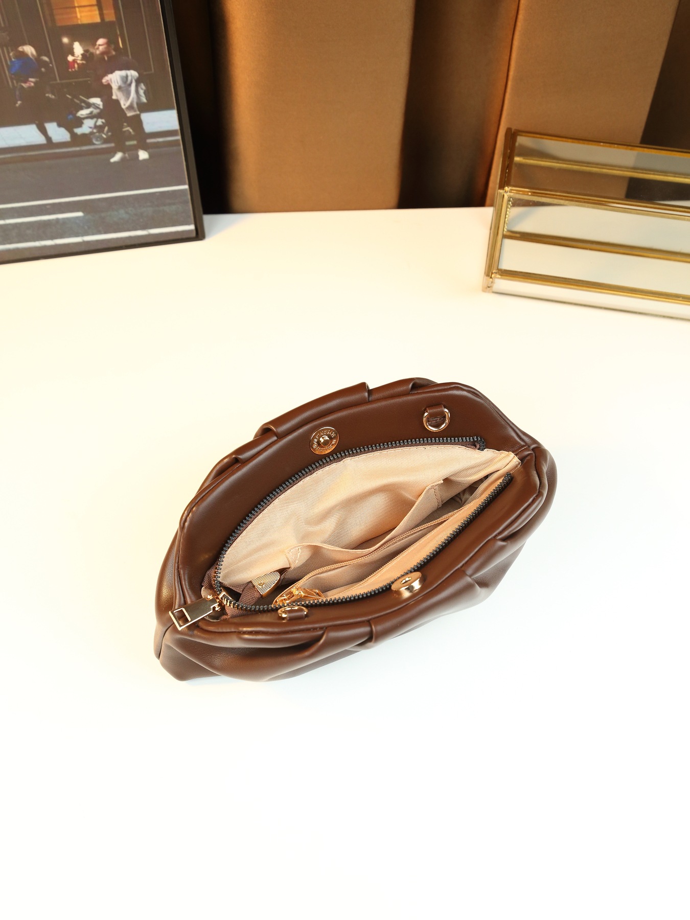 Borsa a nuvola plissettata donna borsa a tracolla versatile_voghion.com