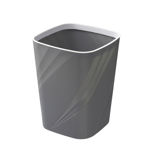 Nordic style square pattern garbage can for home living room, kitchen, bathroom and bedroom, simple ring-less garbage can